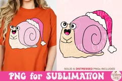 Cute Christmas Snail Png, Christmas PNG Product Image 4