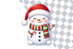 Cute Christmas Snowman Clipart Bundle PNG 10 Images Product Image 2