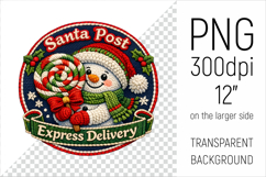 Cute Christmas Snowman Patch-style Illustration. Perfect for Christmas-themed creations, apparel and mugs to greeting cards, stickers, gift tags, and more.