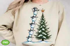 Cute Christmas Snowman PNG, Funny Christmas Snowman PNG Product Image 2