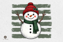 Cute Christmas Snowman PNG - Winter Sublimation Design Product Image 1
