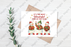 Cute Christmas Snowman Trio PNG Product Image 3