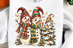 Cute Christmas Snowmen Festive Christmas Tree & Cozy Winter Product Image 1