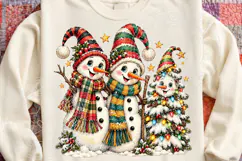 Cute Christmas Snowmen Festive Christmas Tree & Cozy Winter Product Image 4