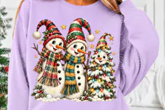 Cute Christmas Snowmen Festive Christmas Tree & Cozy Winter Product Image 5