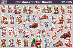 Christmas Sticker Bundle | Christmas Animals Sticker Product Image 8