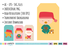 holiday gift tags printable cute christmas characters