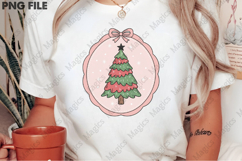 Cute Christmas Tree Coquette Frame PNG Product Image 2