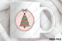 Cute Christmas Tree Coquette Frame PNG Product Image 4