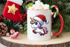 Cute Christmas Unicorns. Clipart, PNG. Product Image 4