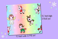 christmas unicorn skinny tumbler wrap design