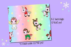 christmas unicorn skinny tumbler wrap design
