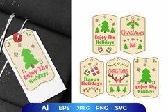 Cute Christmas Vibes with Vintage Label for Gift Tags Product Image 1