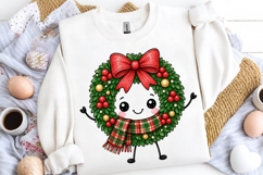 Cute Christmas Wreath Doodle PNG Clipart Printable Design Product Image 2