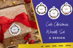 Christmas Wreath for Gift Tags Set Product Image 1