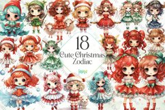 Cute Christmas Zodiac Sublimation Bundle Product Image 1
