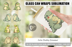 Glass Can Chubby Dinosaur Product Image 1