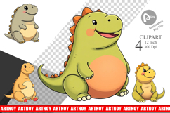 Chubby Dinosaur Clipart Product Image 1