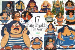 Cute Chubby Fat Girl Sublimation Clipart Product Image 1