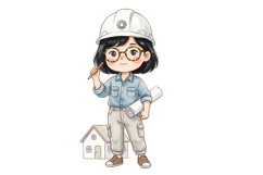 Cute Civil Engineer Png | Community Helper Png Product Image 1