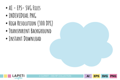 Simple sky cloud clipart graphics