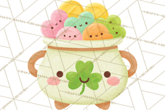 Kawaii Shamrock Cuties PNG, Cute St Patricks Day Clipart Product Image 2