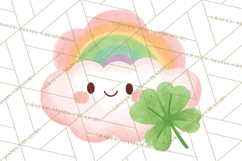 Kawaii Shamrock Cuties PNG, Cute St Patricks Day Clipart Product Image 5