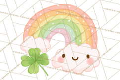 Kawaii Shamrock Cuties PNG, Cute St Patricks Day Clipart Product Image 3