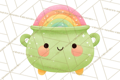 Kawaii Shamrock Cuties PNG, Cute St Patricks Day Clipart Product Image 4