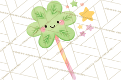 Kawaii Shamrock Cuties PNG, Cute St Patricks Day Clipart Product Image 4