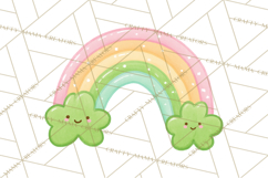 Kawaii Shamrock Cuties PNG, Cute St Patricks Day Clipart Product Image 3