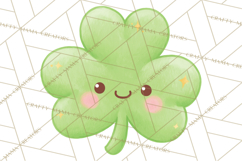 Kawaii Shamrock Cuties PNG, Cute St Patricks Day Clipart Product Image 3