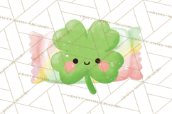 Kawaii Shamrock Cuties PNG, Cute St Patricks Day Clipart Product Image 5