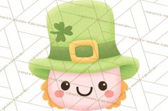 Kawaii Shamrock Cuties PNG, Cute St Patricks Day Clipart Product Image 5