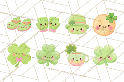 Kawaii Shamrock Cuties PNG, Cute St Patricks Day Clipart Product Image 7