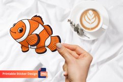 Cute Clown Fish Flowers Sticker, Aquarium Fish Sticker Product Image 1