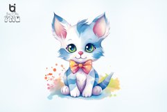 Cute Colorful Cat Sublimation Clipart Product Image 7