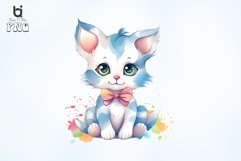 Cute Colorful Cat Sublimation Clipart Product Image 8