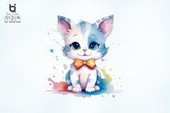 Cute Colorful Cat Sublimation Clipart Product Image 9