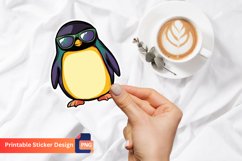 Cute Colorful Penguin with Sunglasses Sticker Product Image 1