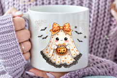 Cute Coquette Ghost PNG - Halloween Ghost Sublimation Product Image 4