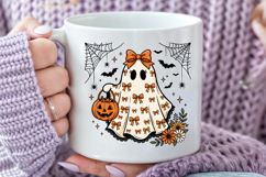 Cute Coquette Ghost Sublimation, Halloween Ghost Design Product Image 5