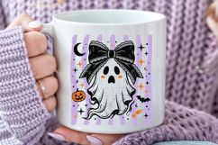 Cute Coquette Ghost Sublimation, Halloween Ghost PNG Product Image 5