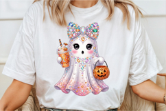 Cute Coquette Halloween Ghost PNG Product Image 2