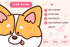Cute Corgi Bread Clipart PNG Kawaii Dog Bakery Clipart 2 Product Image 4