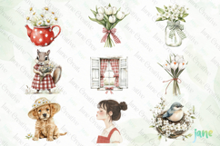 Cute Cottagecore Strawberry Clipart Bundle Product Image 9