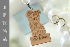 Mr and Mrs Romantic Couple, Wedding Gift Lasercut Design Product Image 1