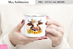 Highland Cow with Little Sunflowers| Farm Animal Mug Product Image 1