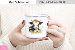Watercolor Cow on the Green Meadow| Spring Animal Mug Product Image 1