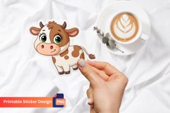 Cute Cow Sticker, Animal Sticker, Farm Animal Sticker Product Image 1